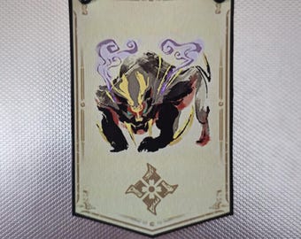 Monster Hunter Rise Magnamalo Custom Made Mini Cloth Banner