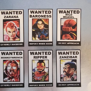 Gi Joe Classified/Classic Scale Wanted Posters Series 2