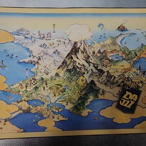 Pokemon Legends Arceus Hisui Region Stoffkarte