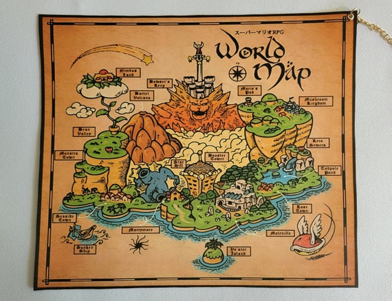スーパーマリオ; RPGワールドマップ - Etsy 日本