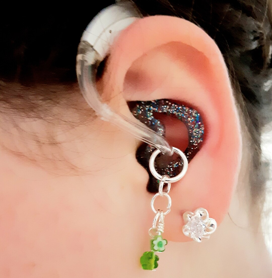 Hearing Aid Charm Hearing Aid Decorations Floral Earrings Etsy