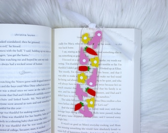 Easter Spring Bunnies Bookmark -- EasterBookmark -- Cadeau voor boekenliefhebbers -- Bladwijzer -- Gepersonaliseerde bladwijzer -- Aangepast cadeau -- Boeken