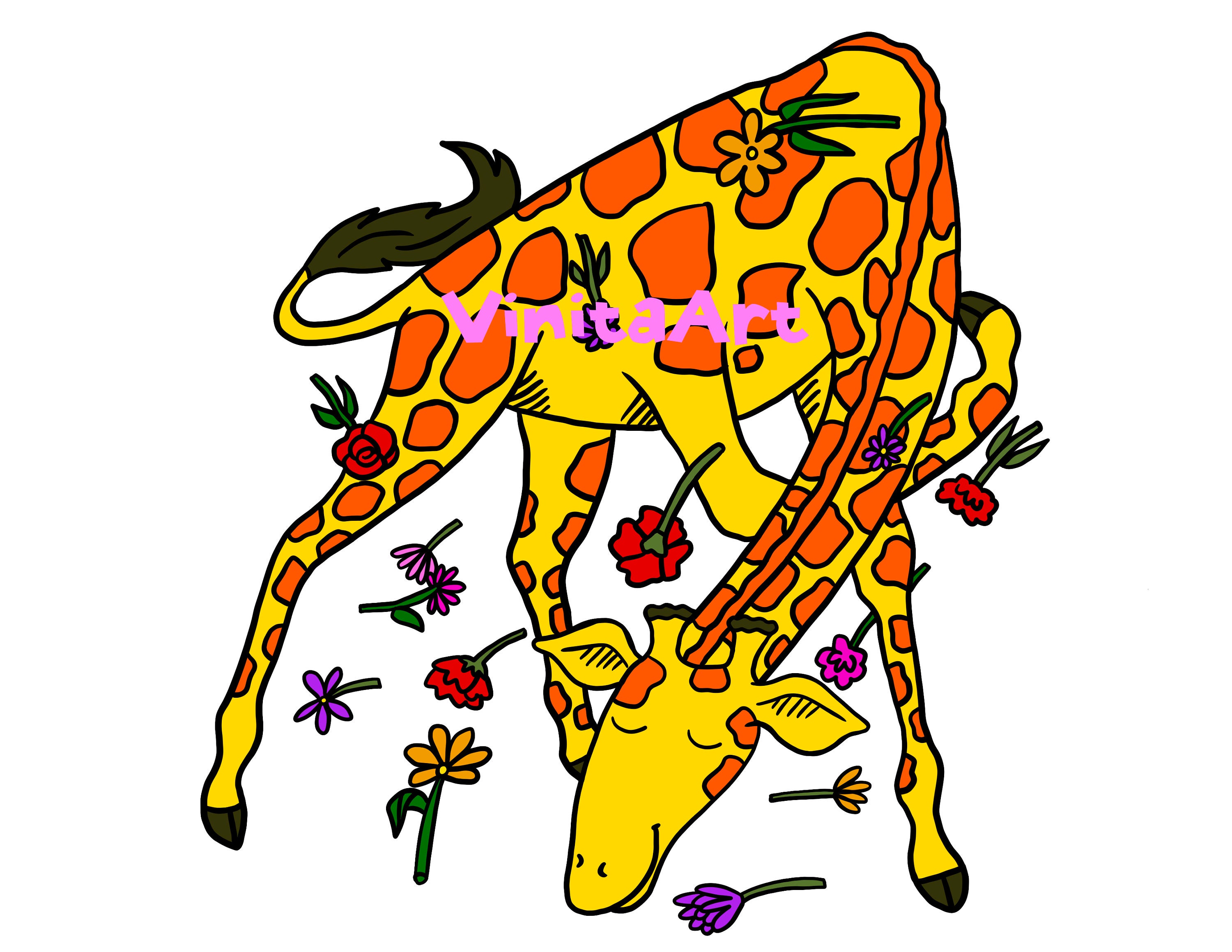 Giraffes Can't Dance storybook clipart digital download | Etsy