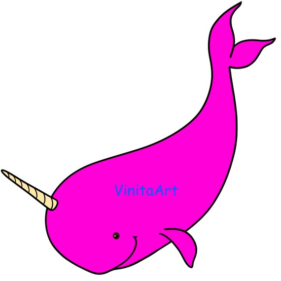 Narwhal Clipart, 100 Images, Commercial Use Digital Download, Ocean Unicorn  