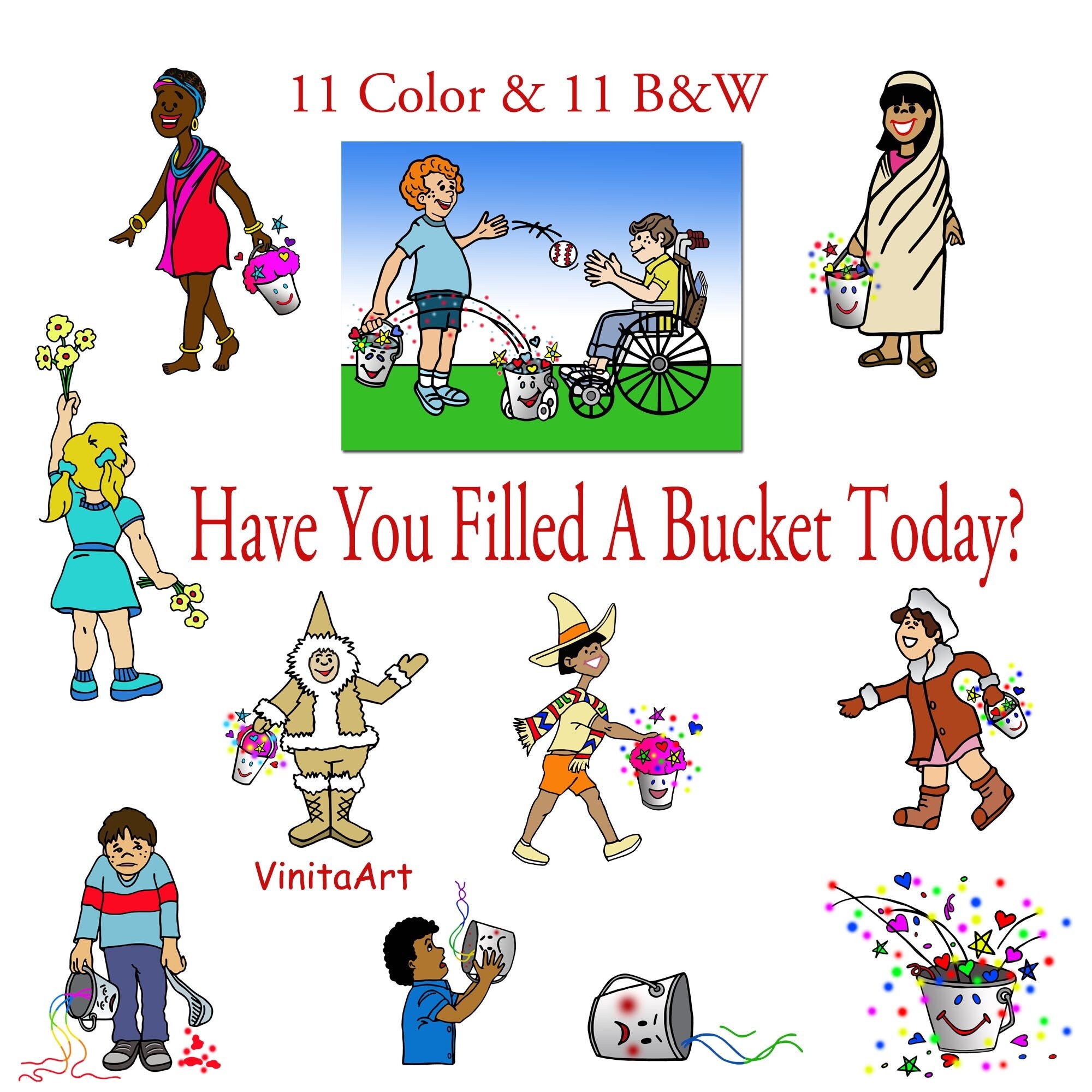 Have You Filled A Bucket Today Clip Art Guide To Daily Etsy