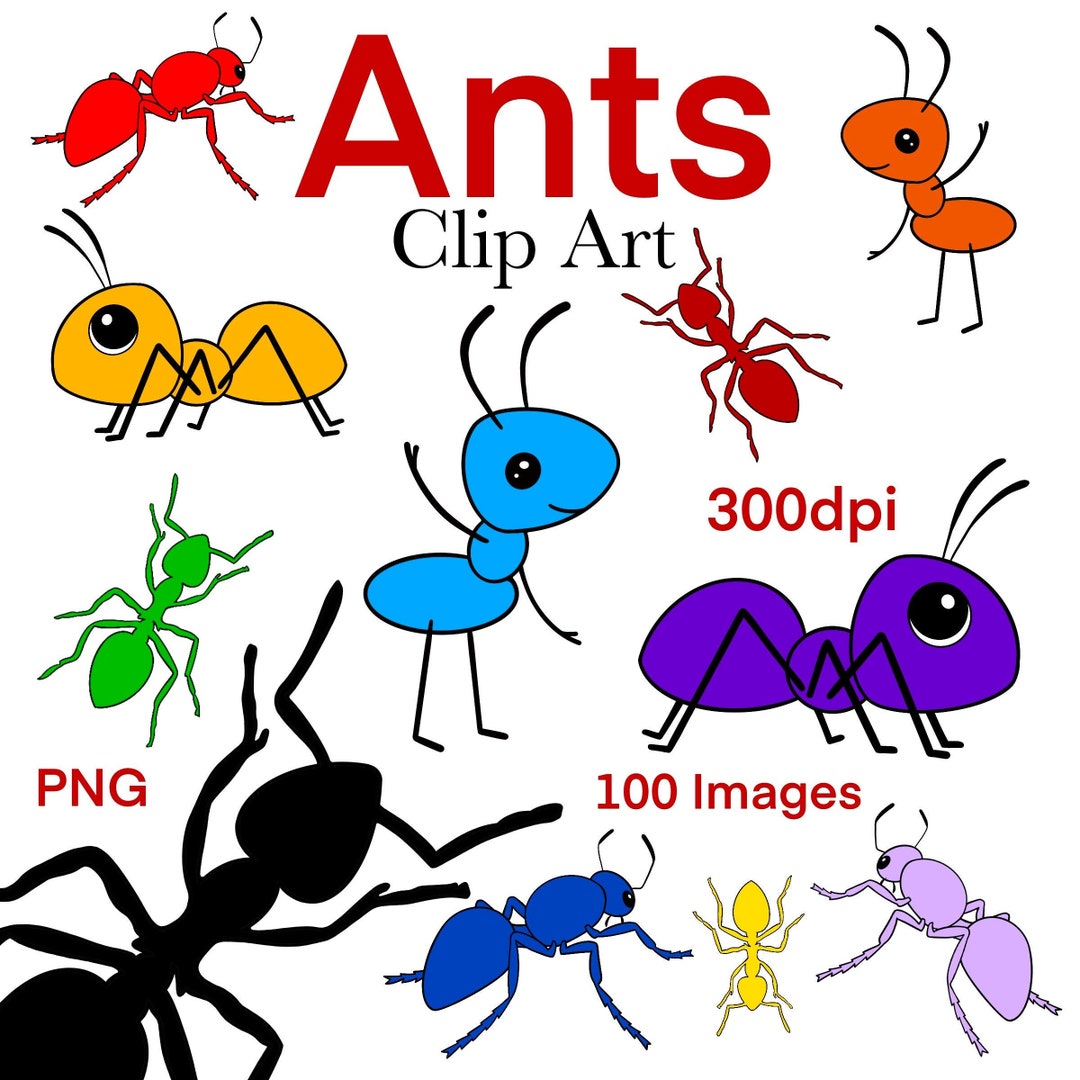 Ants, Ant Clipart, Printable, Digital Download, 100 Images, Commercial