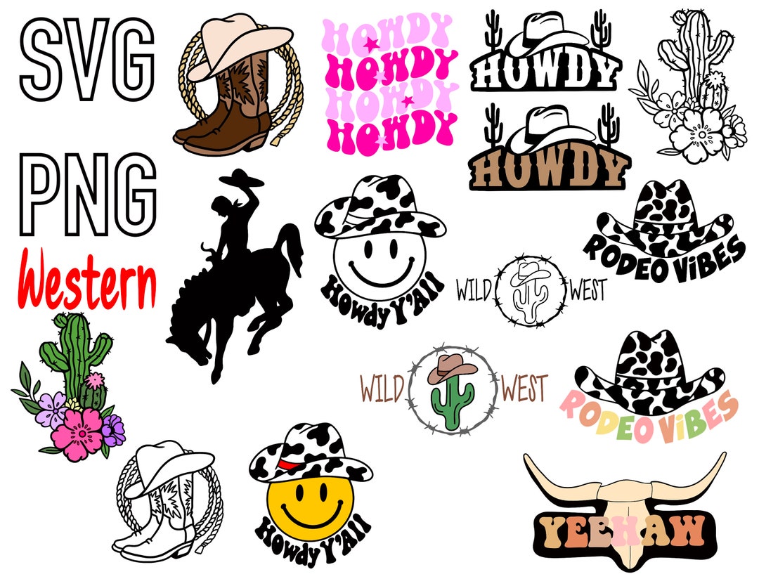 Cowboy, Country Western SVG PNG. Cricut Cut Files Commercial Use. - Etsy