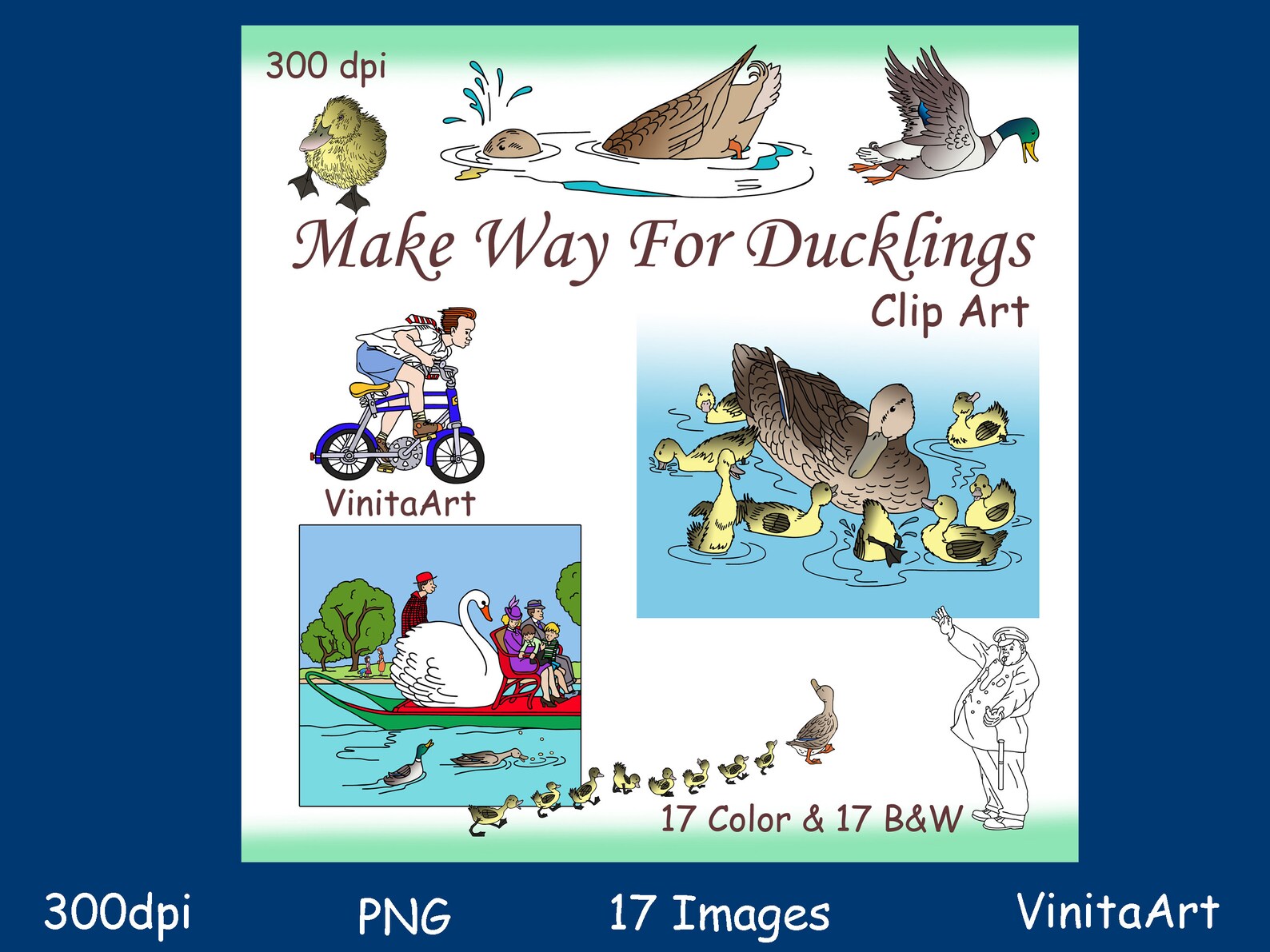 Make Way for Ducklings Storybook Clip Art Digital Download - Etsy