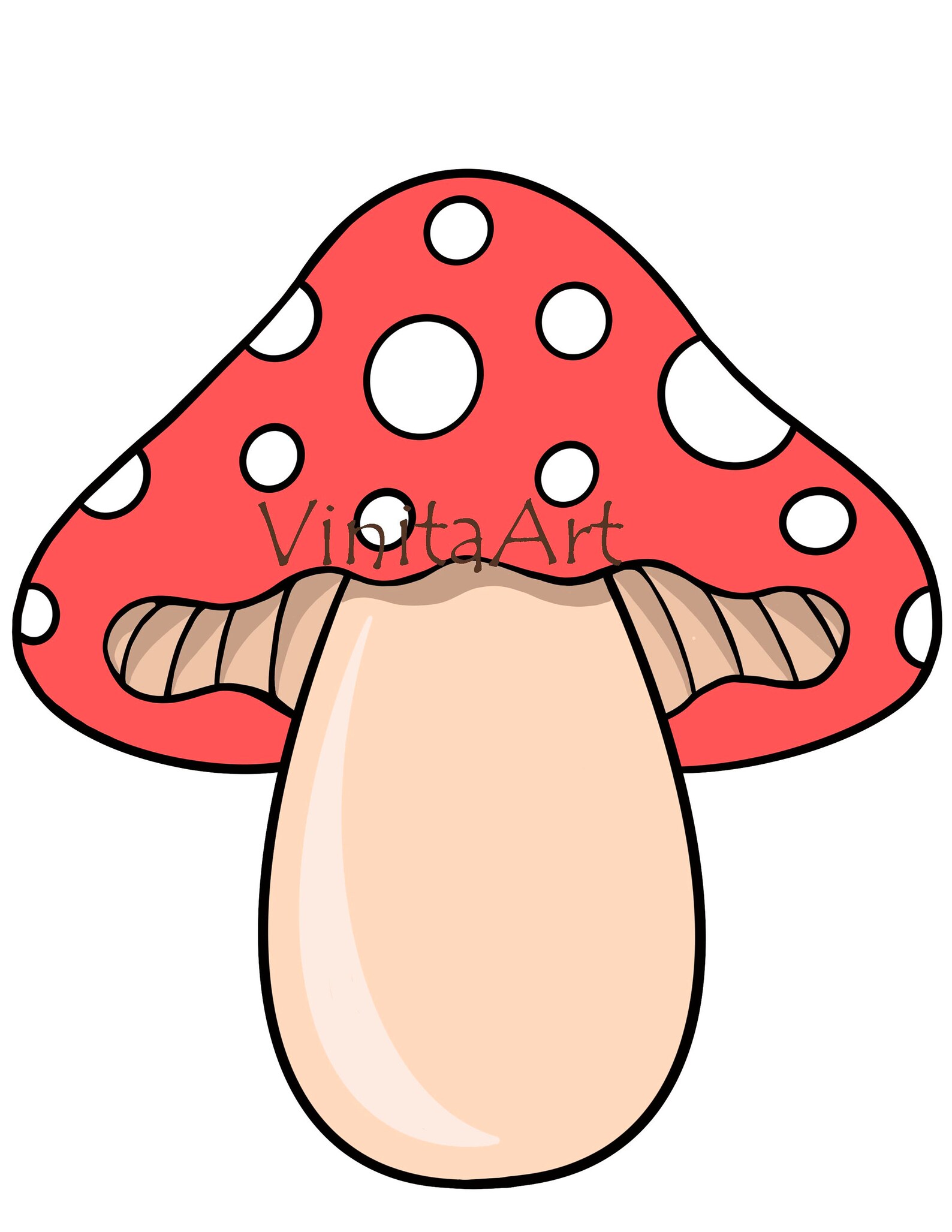 Mushroom Clip Art Woodland DIGITAL Download Printable Etsy