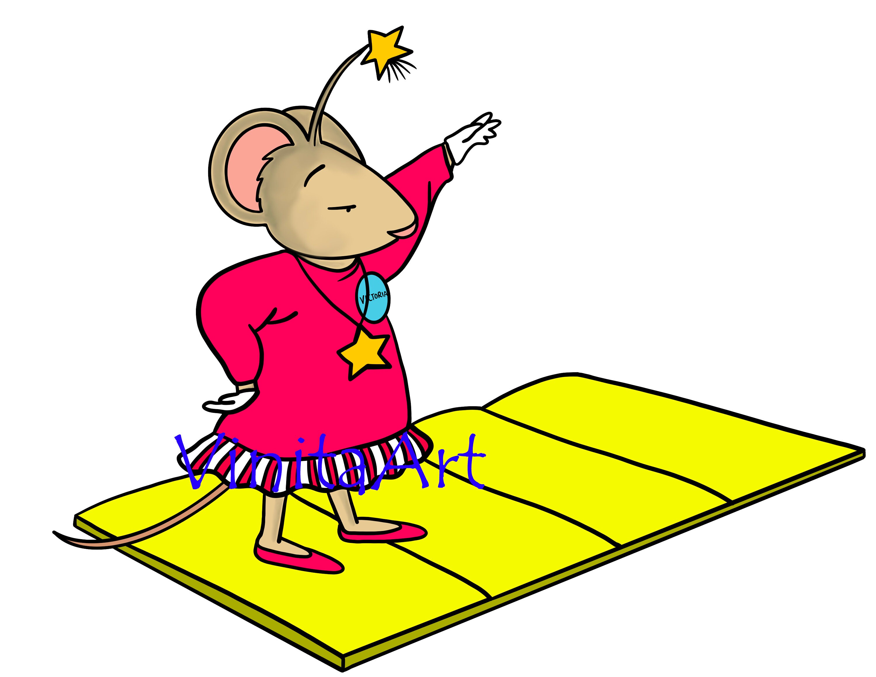 Chrysanthemum Mouse Clip Art