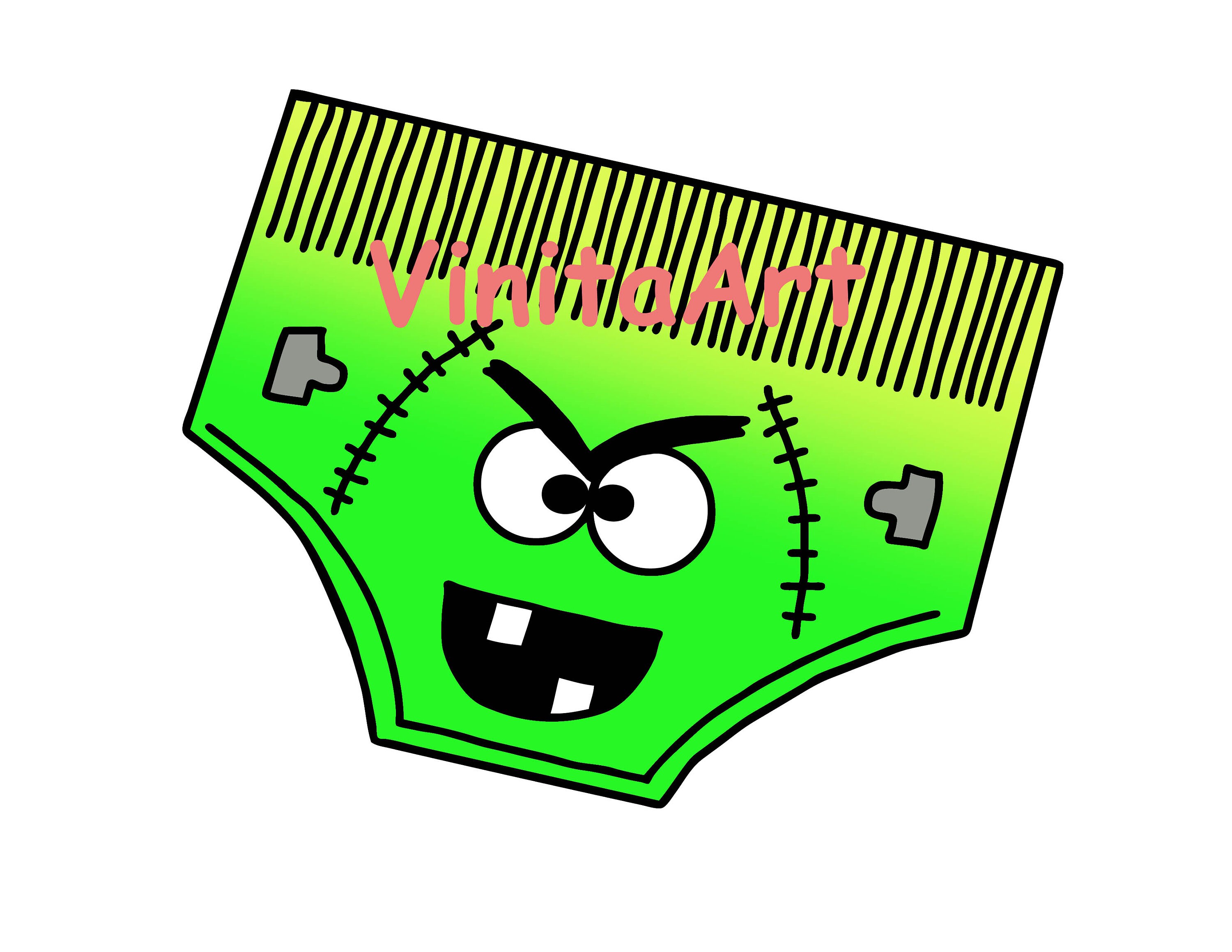 Halloween Clipart Creepy Pair of Underwear Clipart Etsy