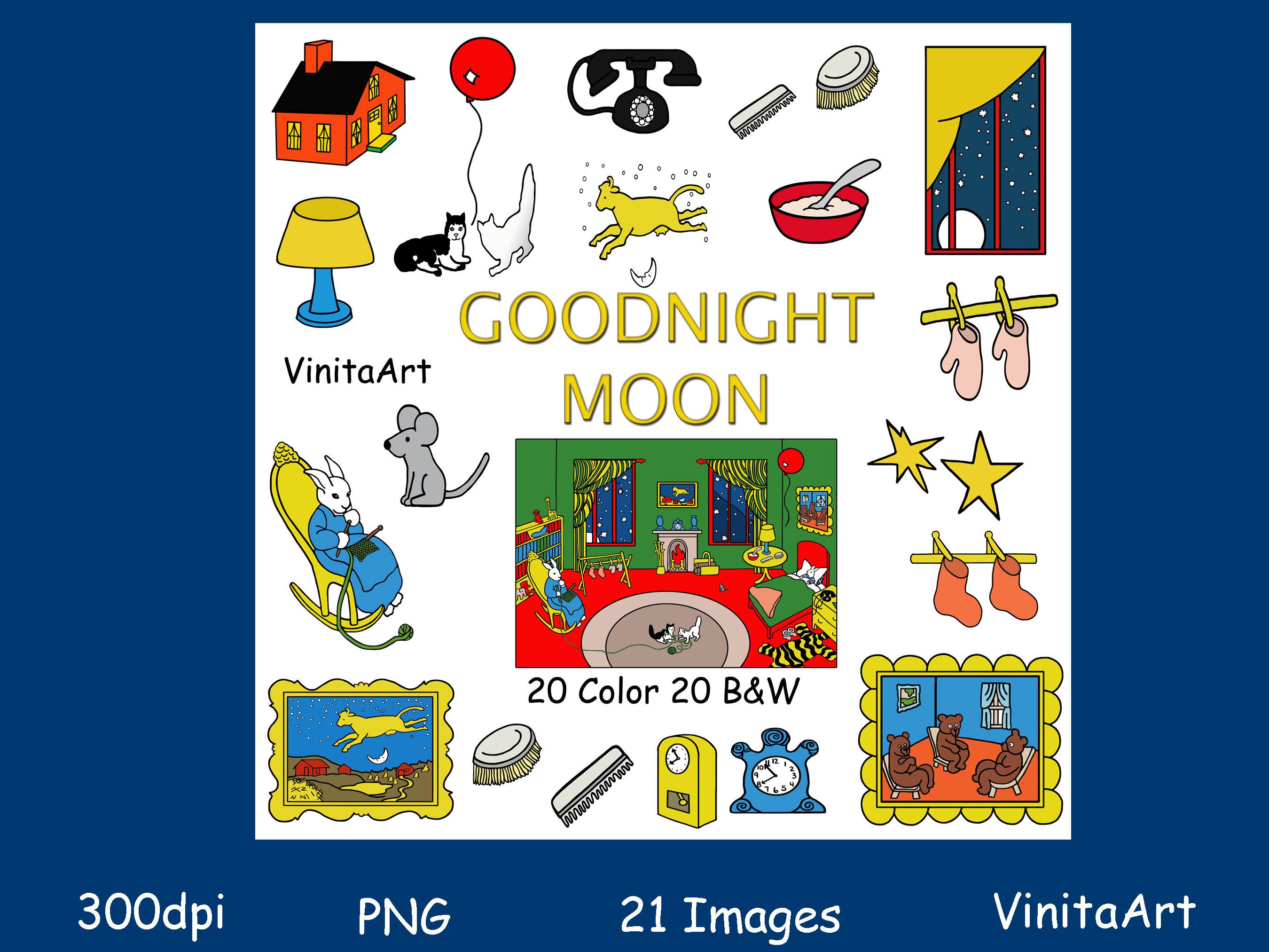 Goodnight Moon Book Images Clipart