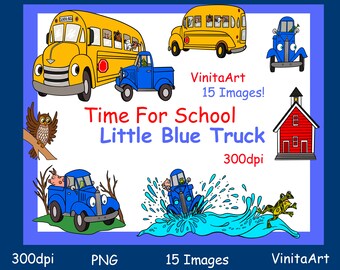 Little Blue Truck Christmas Clipart Digital Download | Etsy