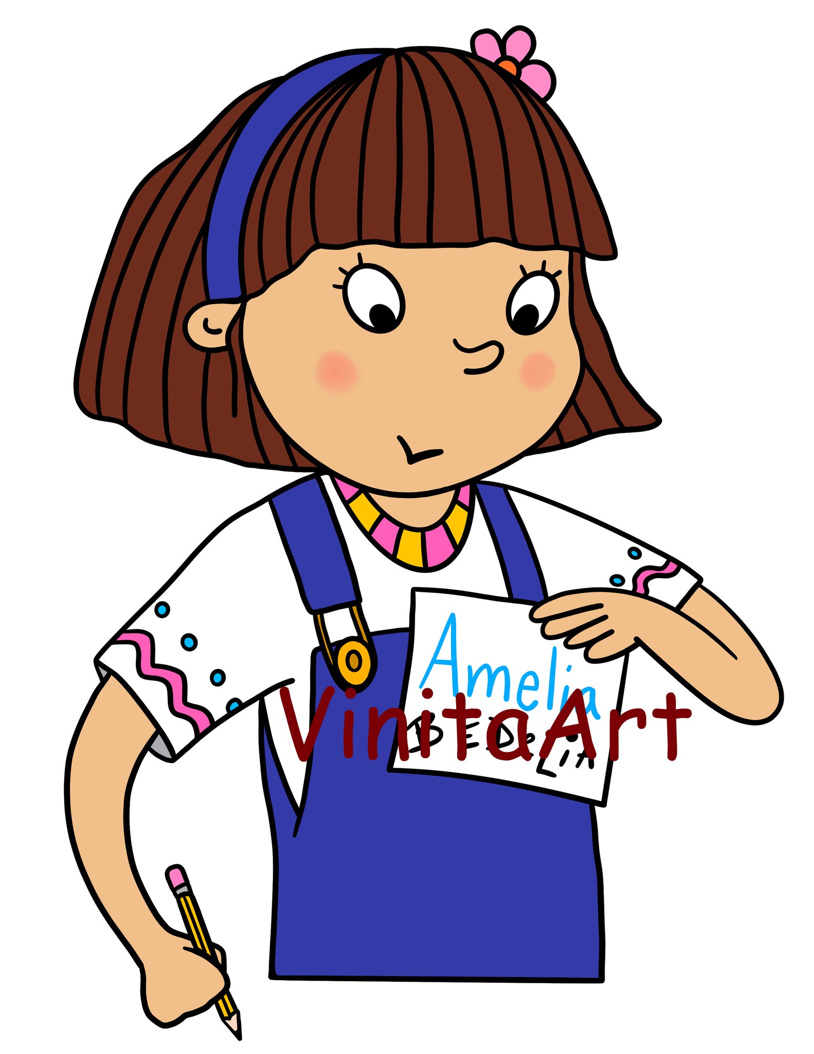 Primer día de escuela de Amelia Bedelia clipart de cuento