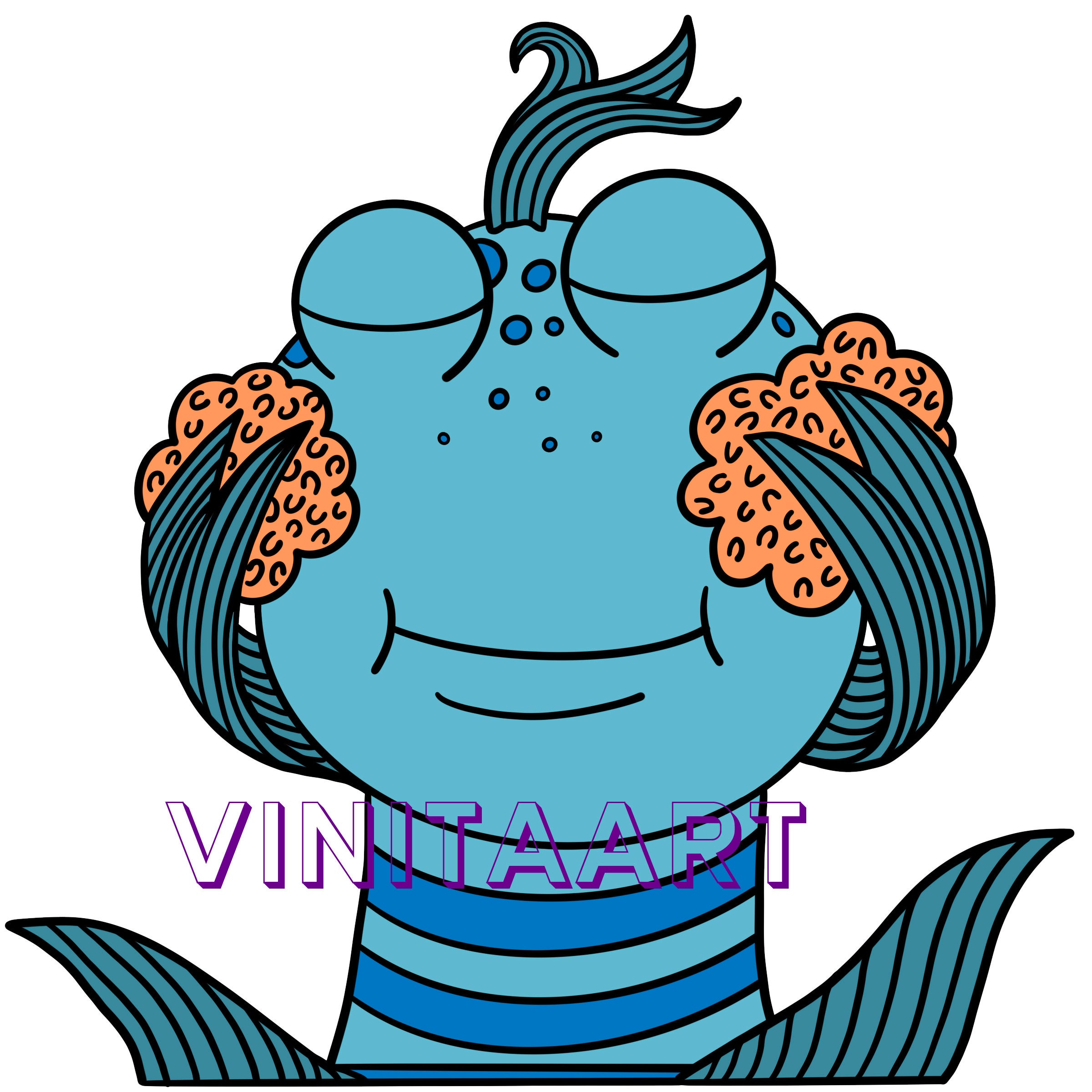 Sweet Dreams Pout-Pout Fish storybook clipart printable | Etsy