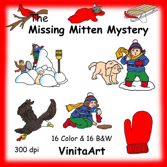 The Missing Mitten Mystery Clip Art Digital Download Etsy The Missing Mitten Mystery Clip Art Digital Download Etsy