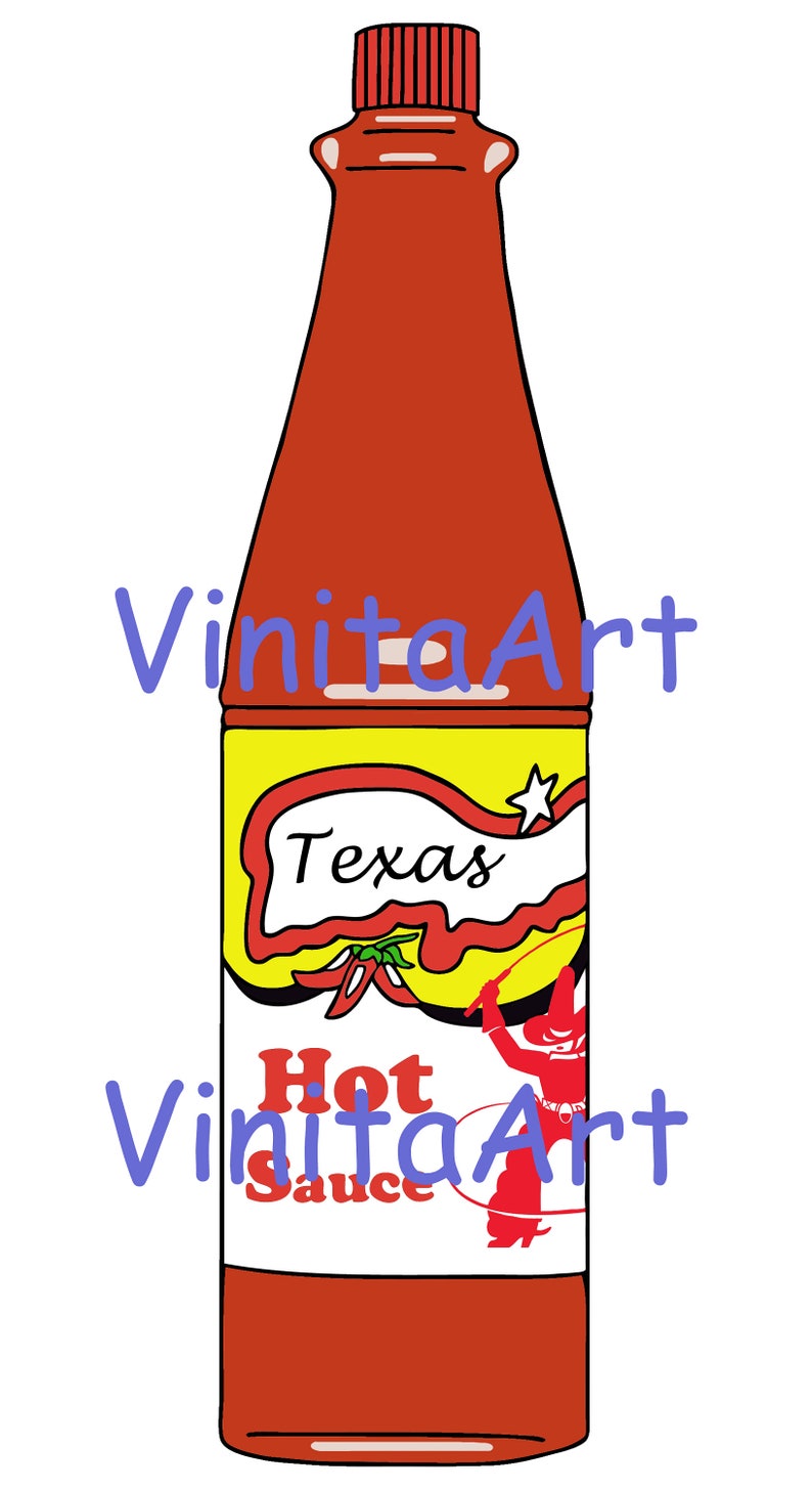 Condiment Clip Art Ketchup Mustard Mayo Hot Sauce and Etsy