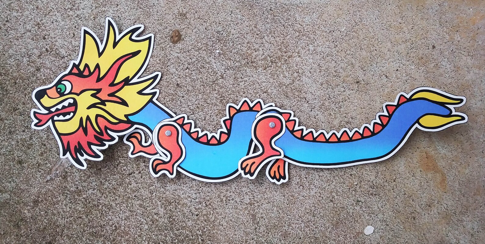 Chinese Dragon Split Pin Craft Printable Articulated Paper Etsy