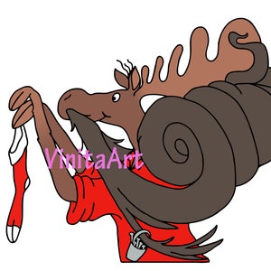 Mooseltoe Storybook Clipart, Christmas, Printables, Coloring Pages ...