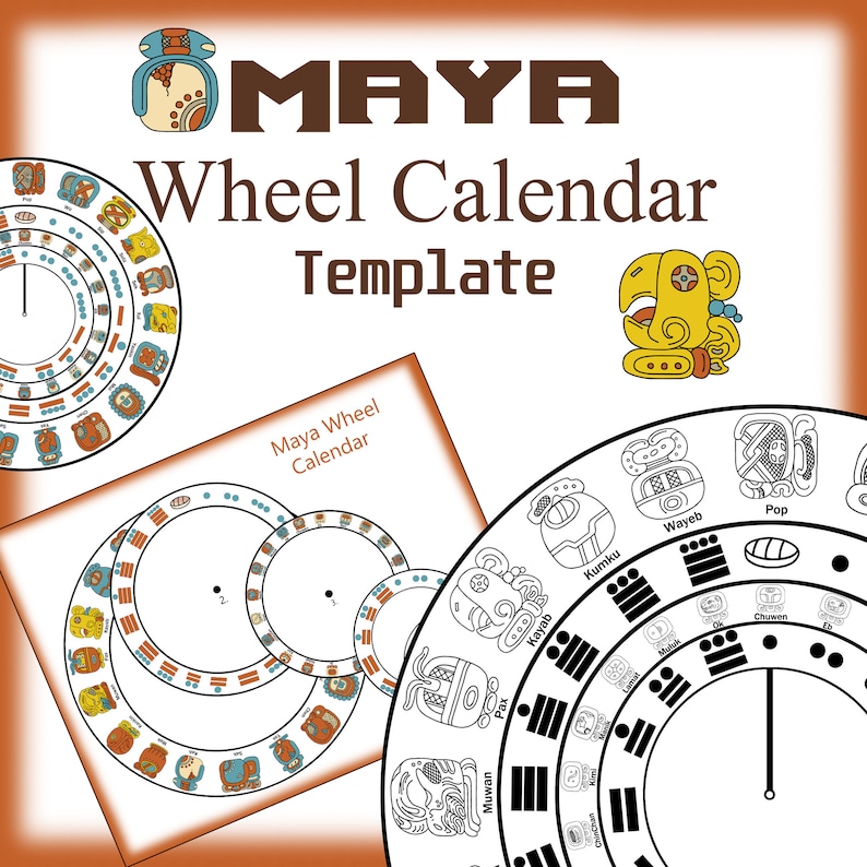 Maya Calendar template make your own working Maya wheel Etsy