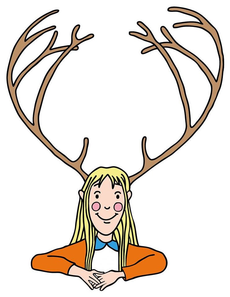 Imogene's Antlers Imogenes Antlers Story Book Clip Art - Etsy