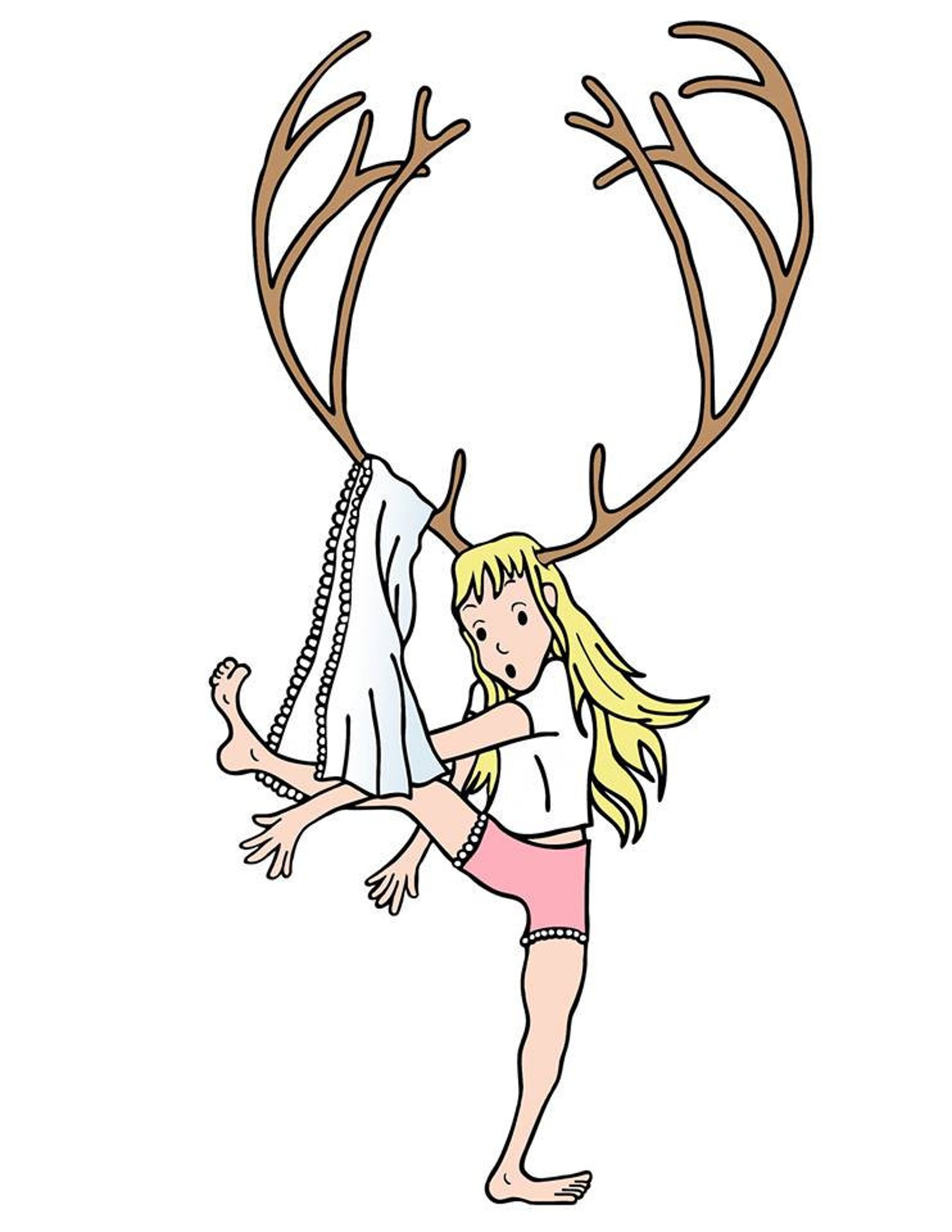 Imogene's Antlers Imogenes Antlers Story Book Clip Art - Etsy