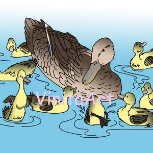 Make Way for Ducklings Storybook Clip Art Digital Download - Etsy