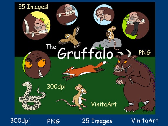 Il Gruffalo, clipart del libro di fiabe, download digitale, stampabili,  pagine da colorare, mostro -  Italia