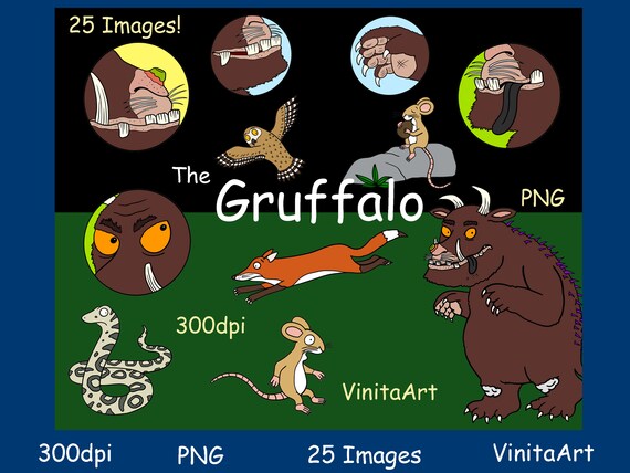 Il Gruffalo, clipart del libro di fiabe, download digitale