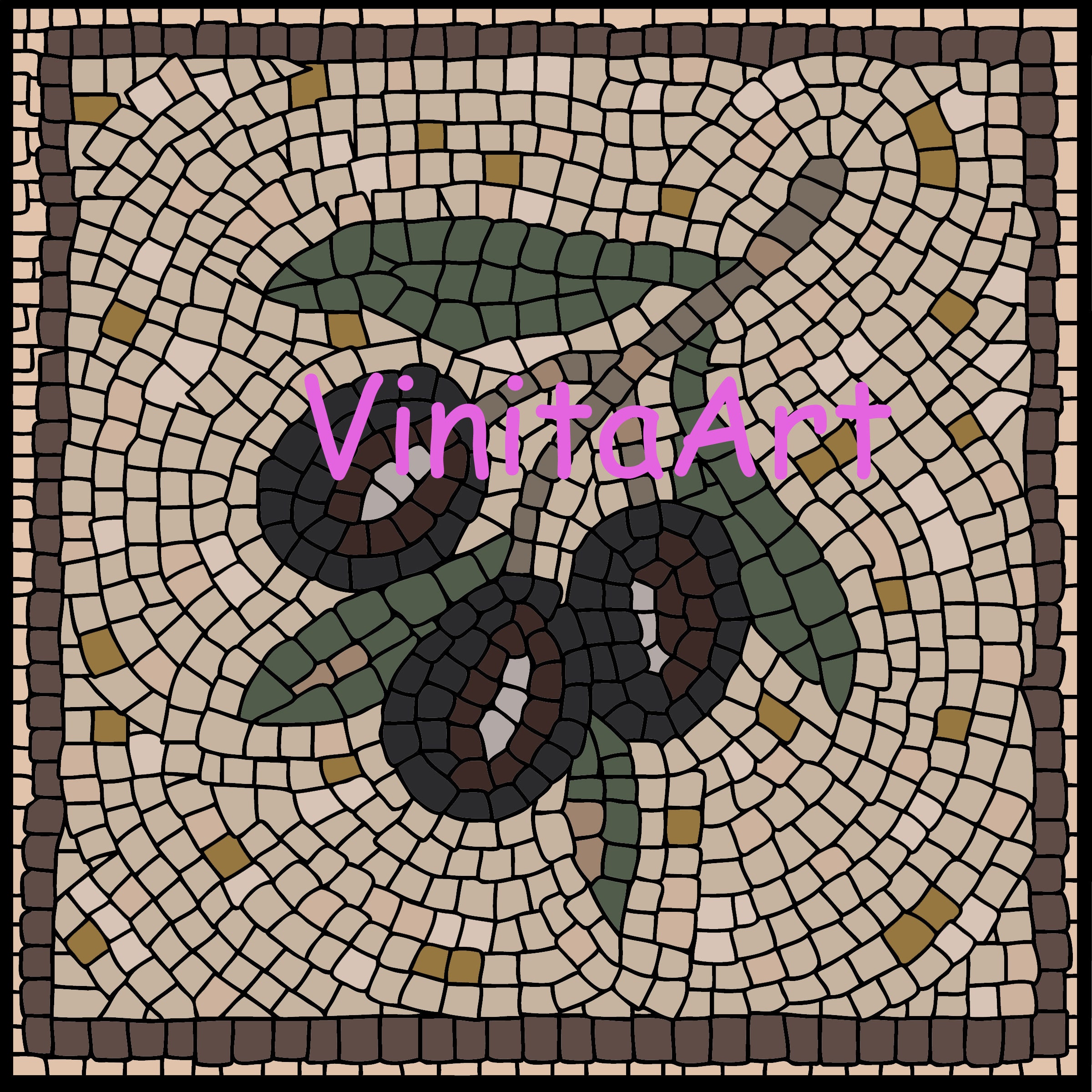 Ancient Roman Mosaics 10 Designs Printable Digital - Etsy