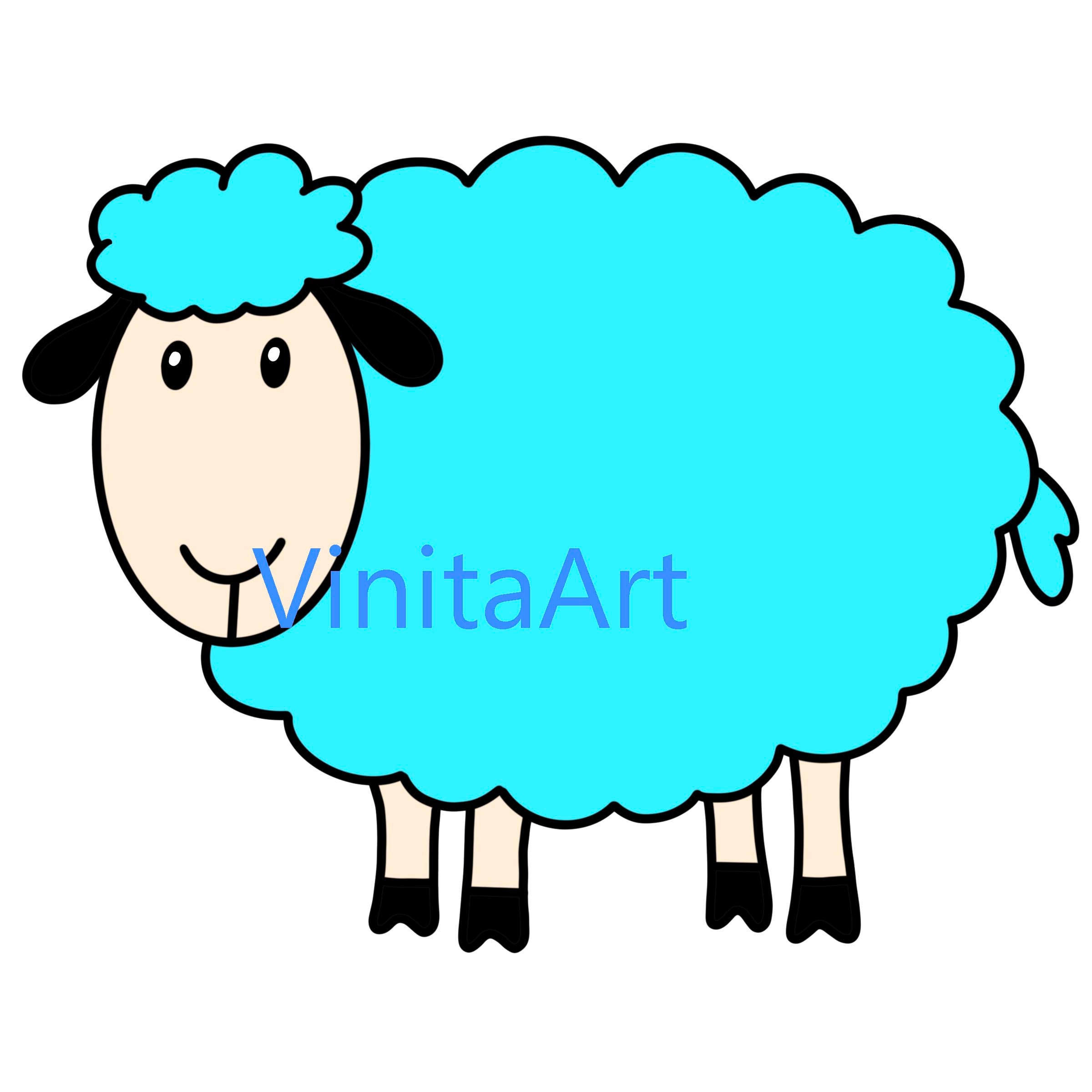 Sheep Clipart Digital Download Printable 100 Images - Etsy