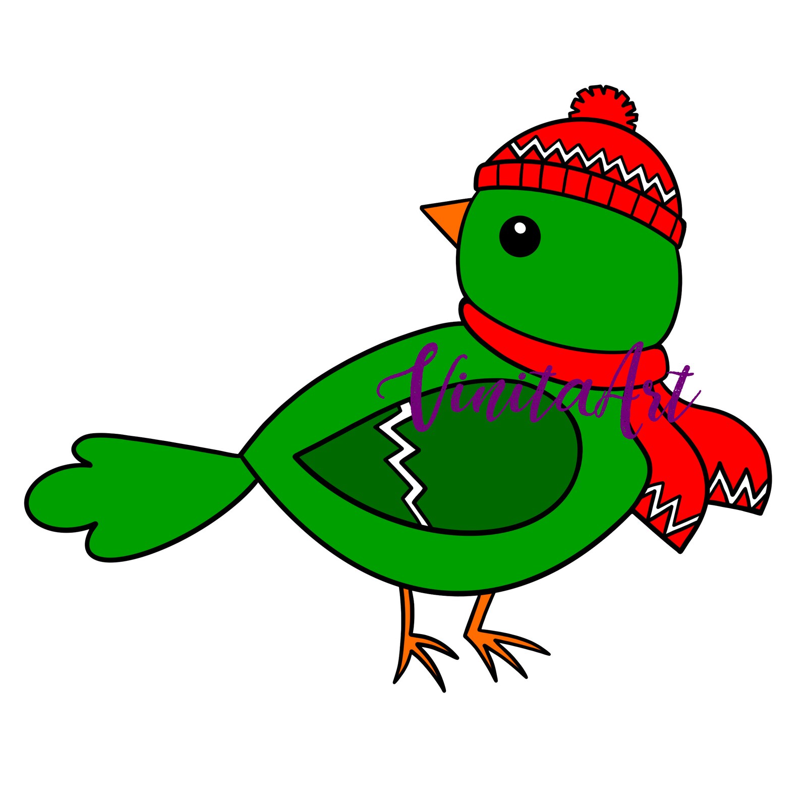 Christmas Birds Clipart Clip Art Holiday Seasonal Etsy