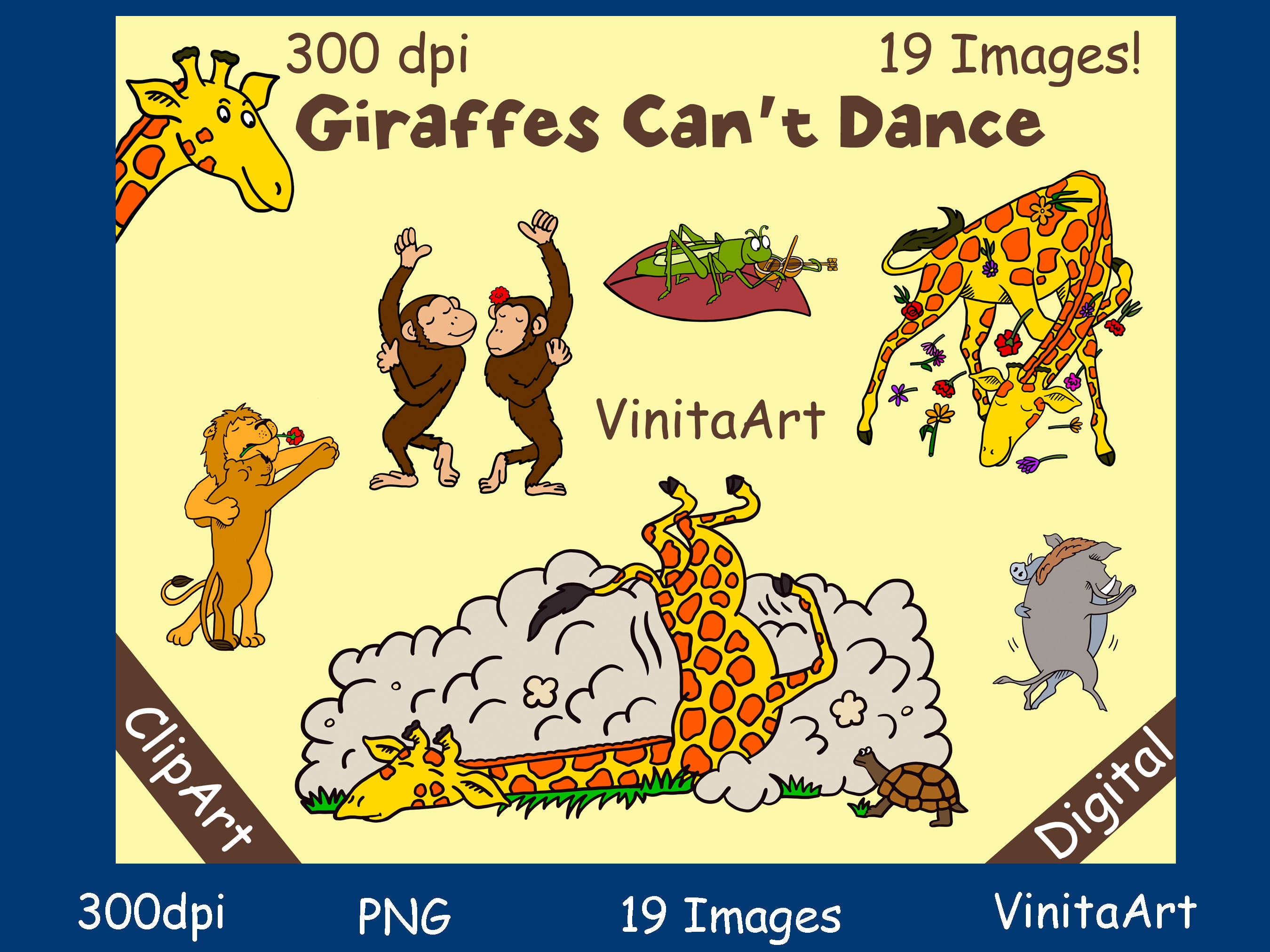 Giraffes Can't Dance Storybook Clipart Digital Download - Etsy Norway
