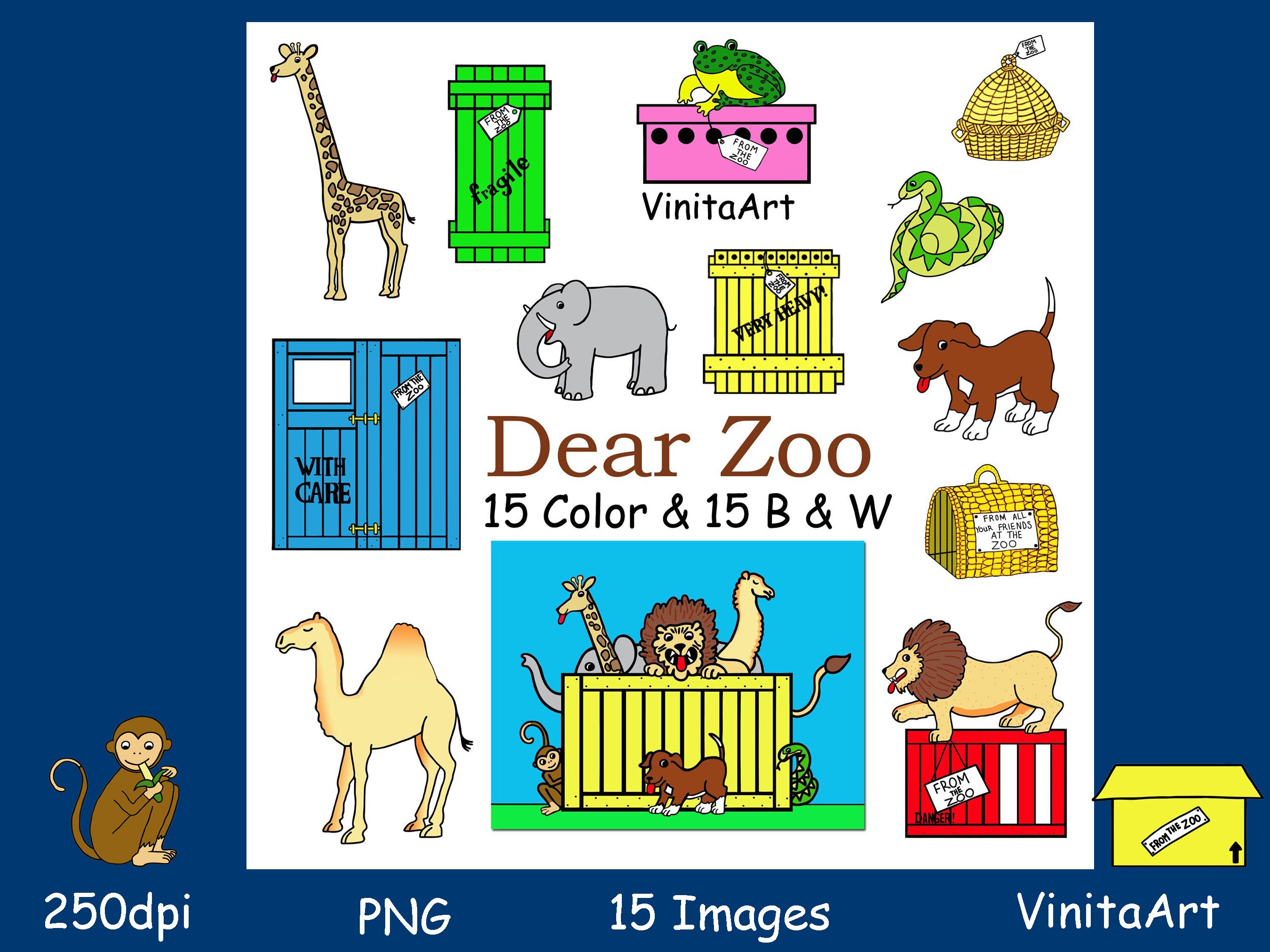 Zoo Animal Coloring - Etsy Zoo Animal Coloring - Etsy