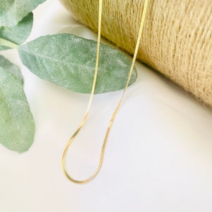 Gold Filled Herringbone Necklace/Herringbone Necklace/Hold Necklace/Layer Necklace