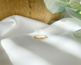 Gold Filled Woven Ring /Stacking Ring /Gift for her