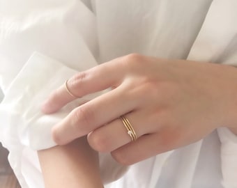 April Birthstone Ring/Gold Filled Ring/Gift for mom/birthday gift/gift for her/gift for women/Mother’s Day Gift/Birthstone ring stacking r