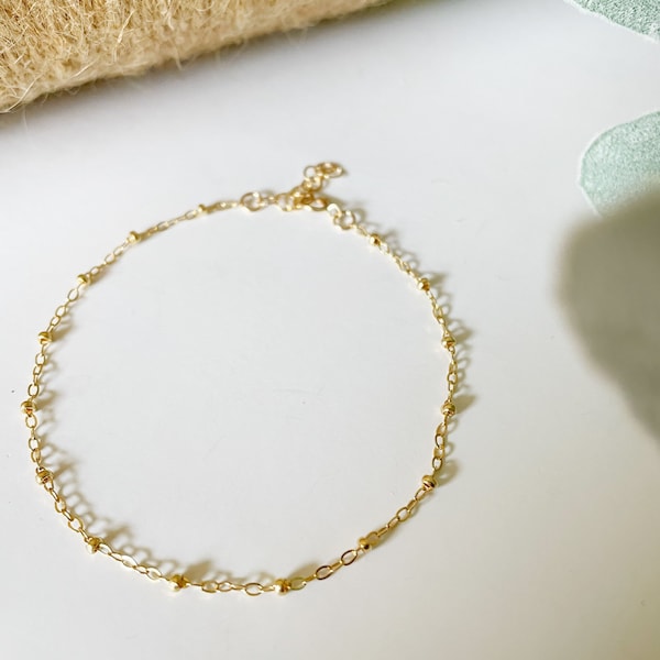 Dot Dash Gold Filled Bracelet/Anklet