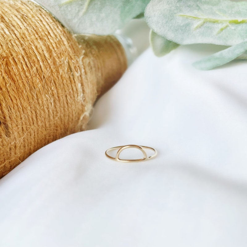 Half Circle Ring - Etsy