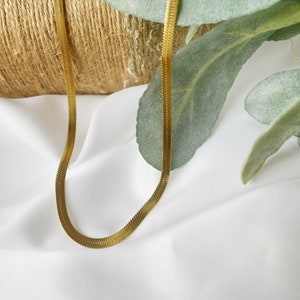 Gold Plated Herringbone Necklace