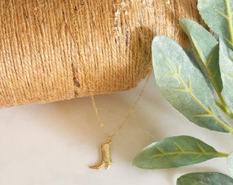 Cowboy boot necklace