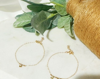 Initial Gold Filled Bracelet