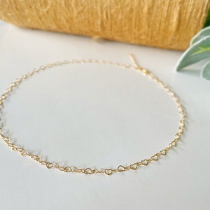 Gold Filled Heart Choker/Heart Necklace/Love Choker/Gift for her/Valentines day goft