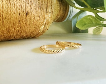 Gold Filled Thick Twisted Ring