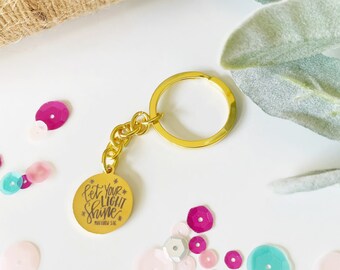 Let your light shine key chain/faith keychain/Matthew5:16/gold keychain