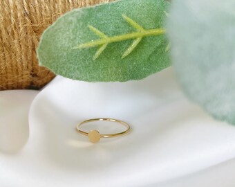 Gold Filled Disc Ring /Stacking Ring