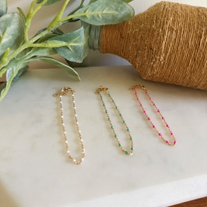 Colored Satellite Gold Filled Bracelet/Anklet