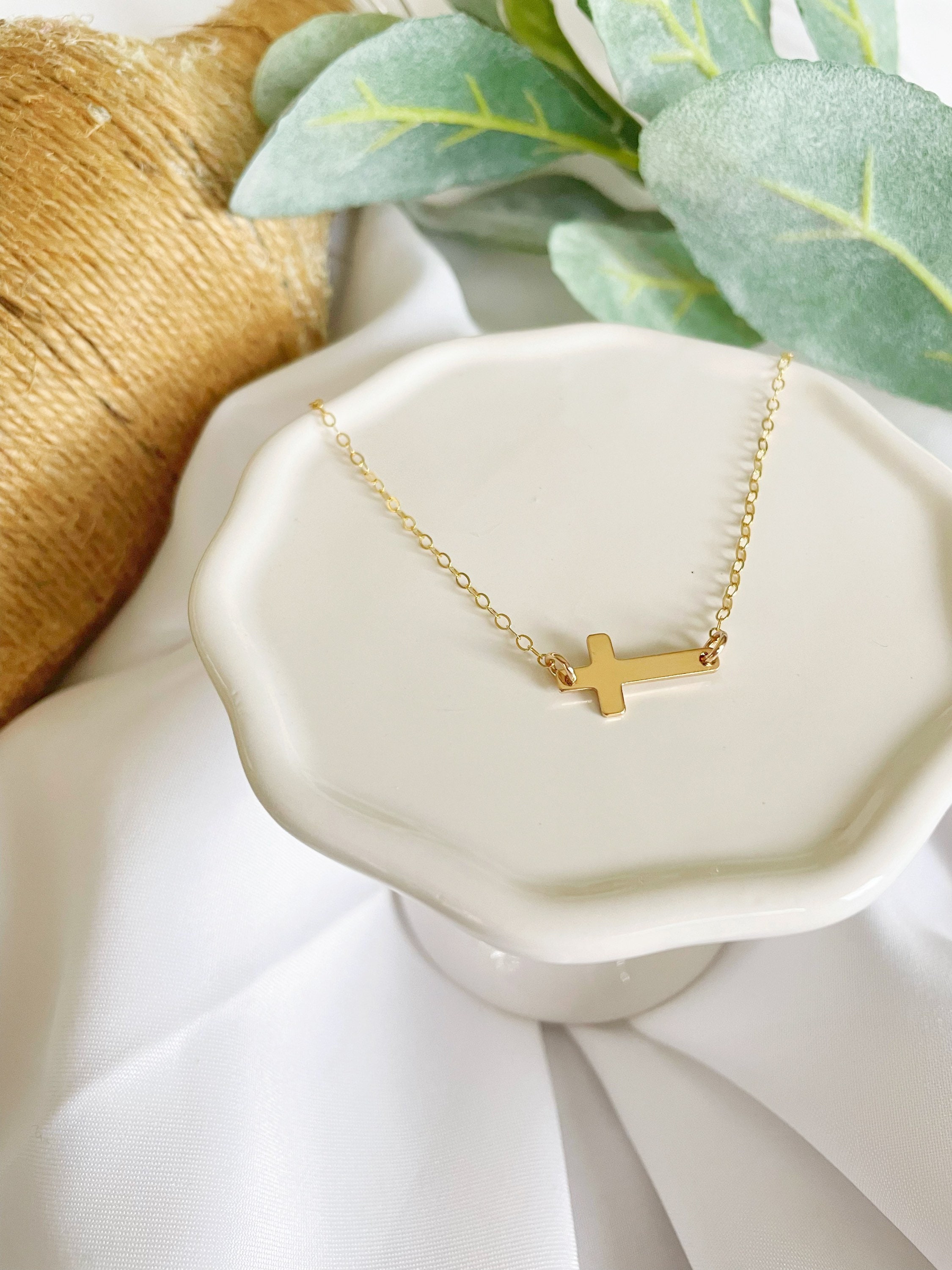 Gold Necklace Cross Necklace For Women Walmart Time And Tru Gold