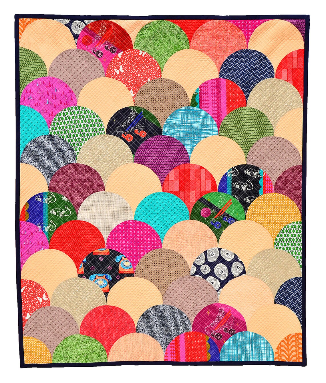 Glam Clam Modern Quilt Pattern PDF Clamshell Quilt for the Etsy