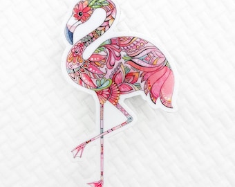 Flamingo Vinyl Sticker, Waterproof Laptop Decal